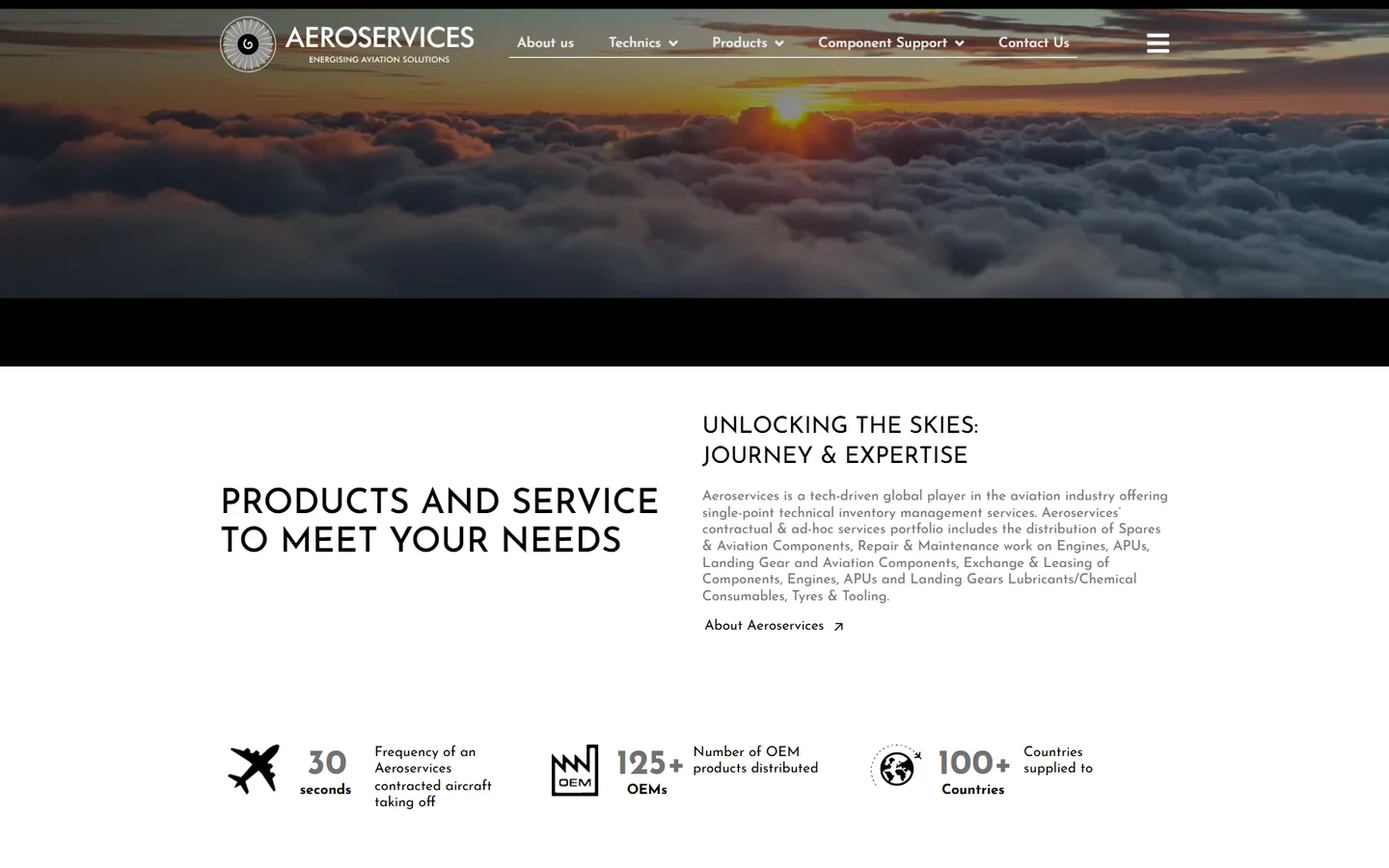 Aero Services Ltd website screenshot