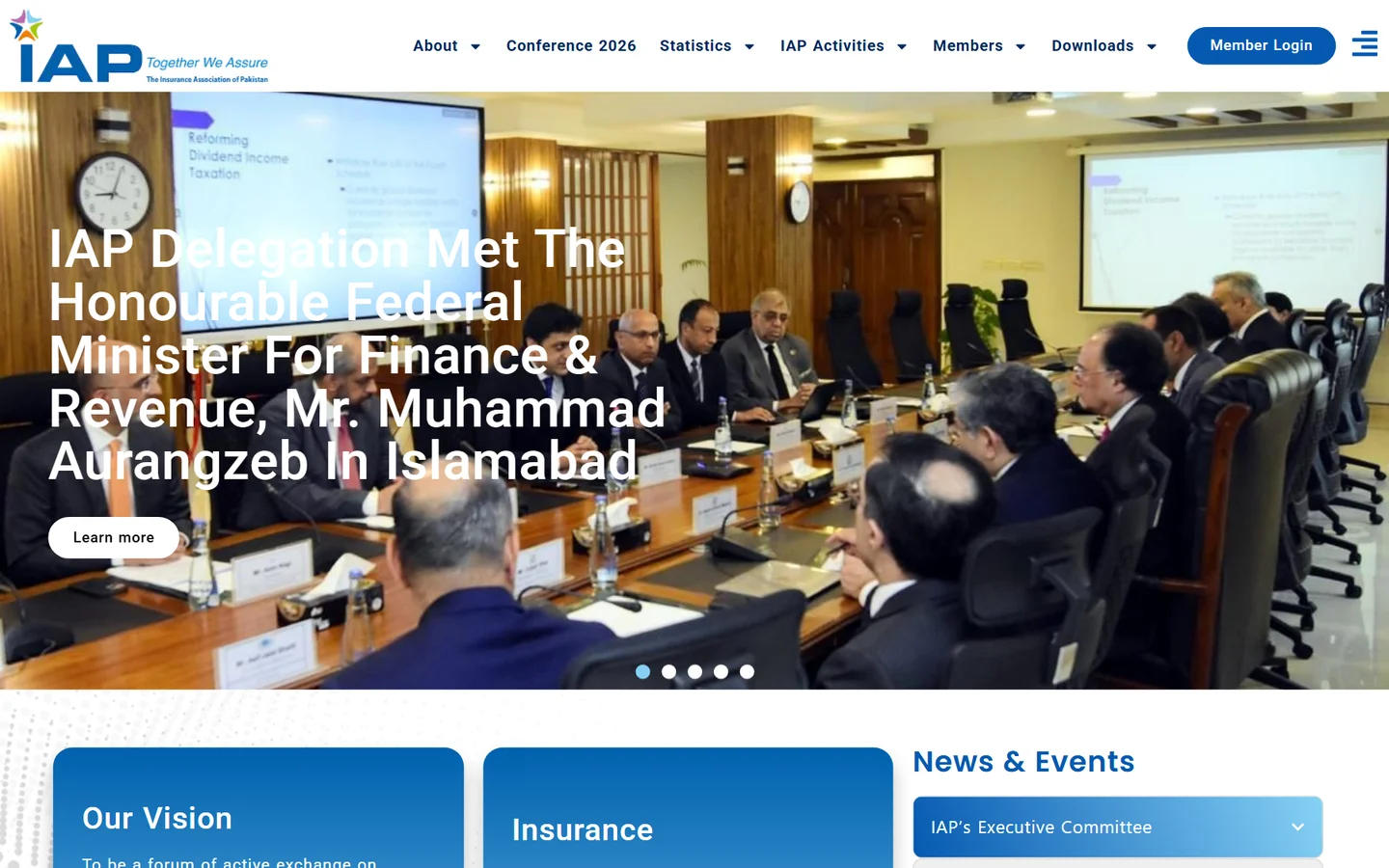 IAP Pakistan website screenshot