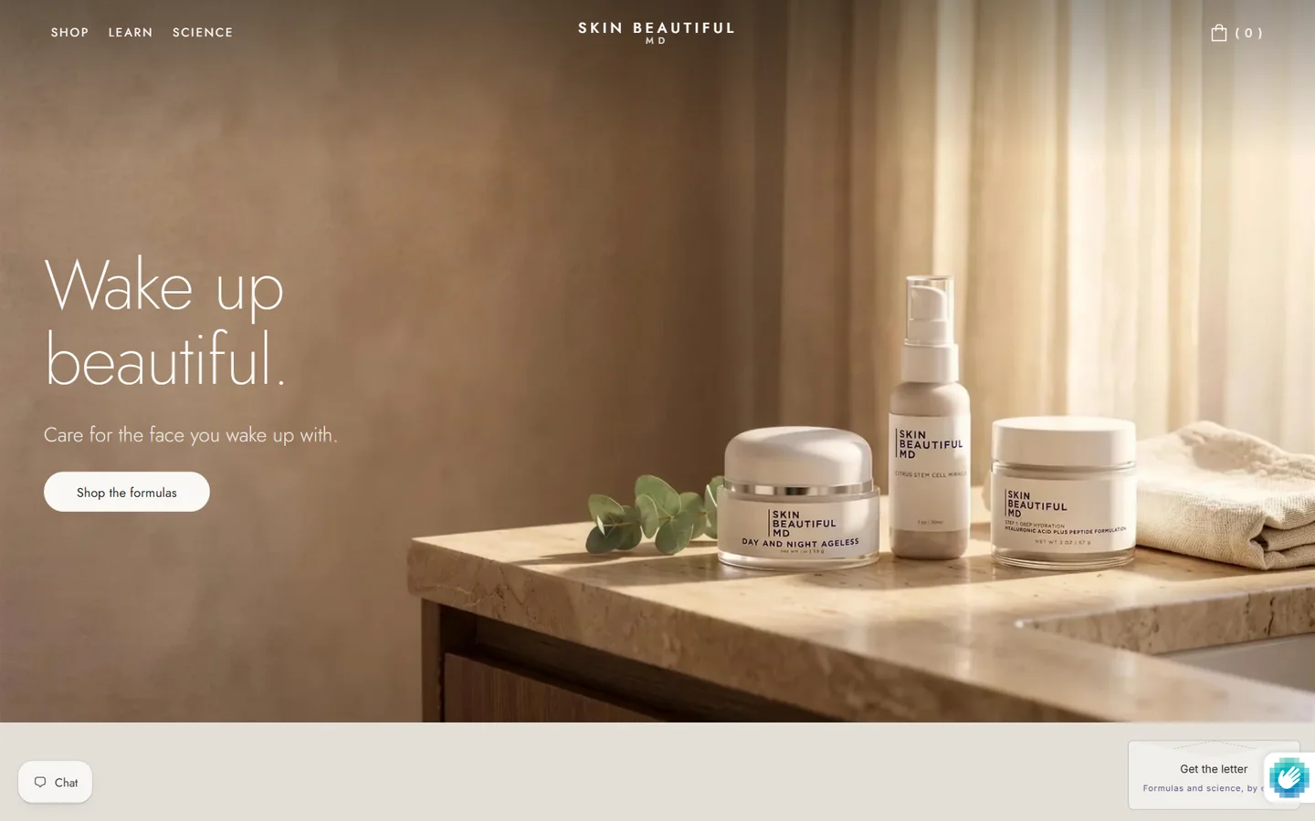 Skin Beautiful MD website screenshot