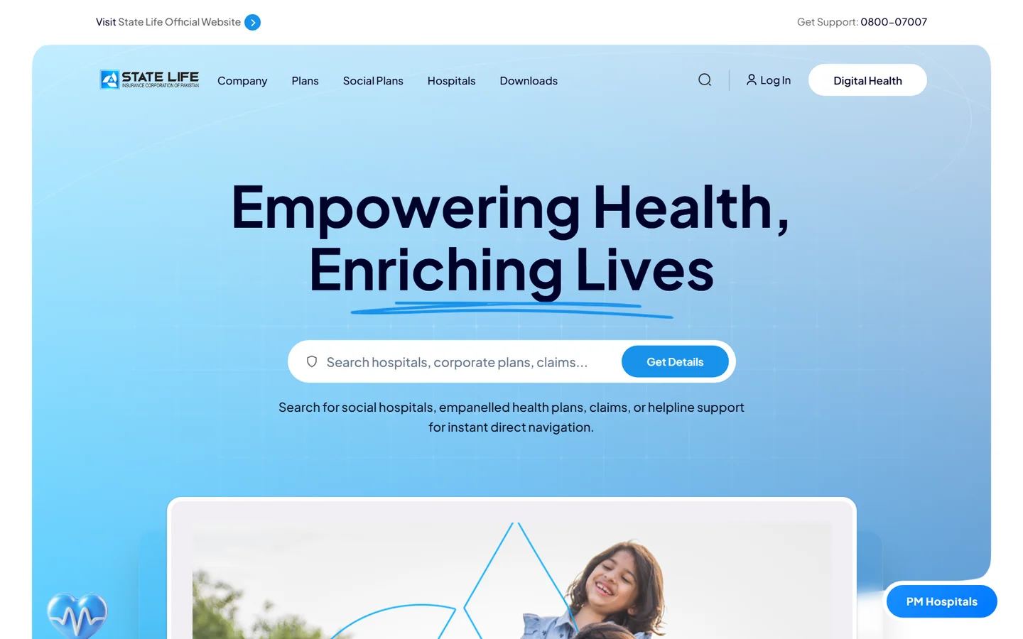 State Life Health website screenshot