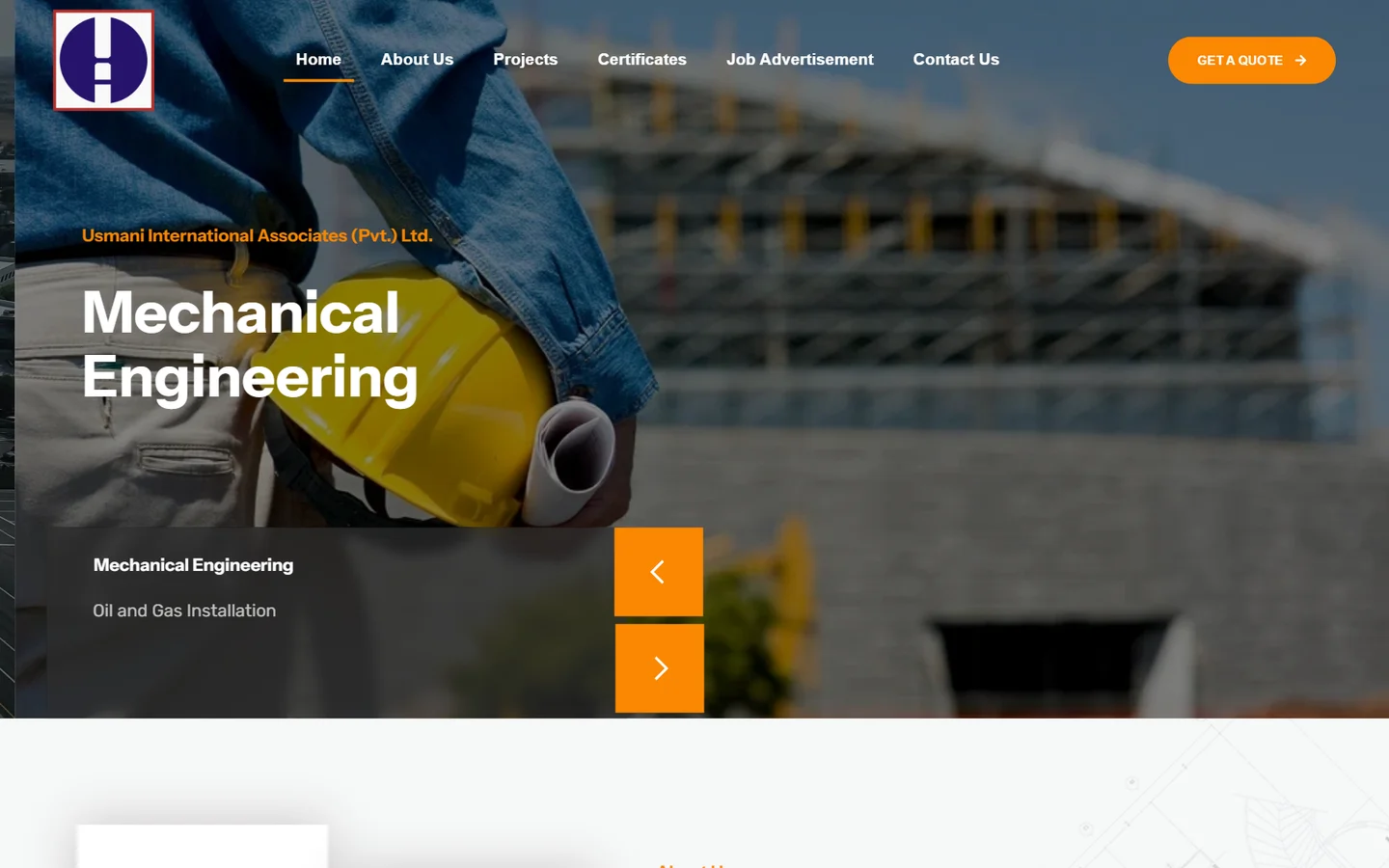 Usmani Associates website screenshot