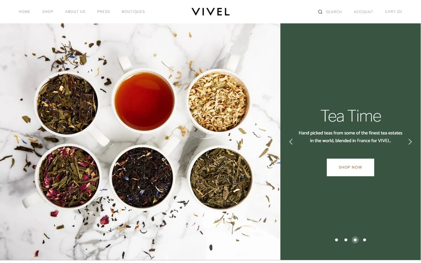 Vivel website screenshot