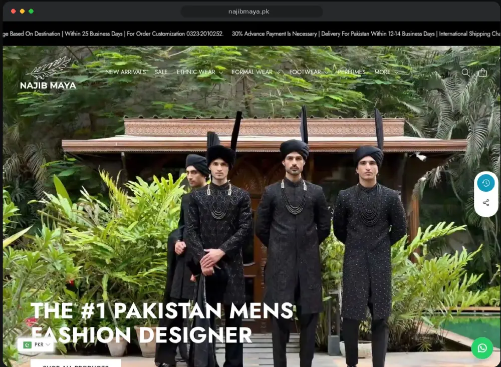 Najib Maya website screenshot